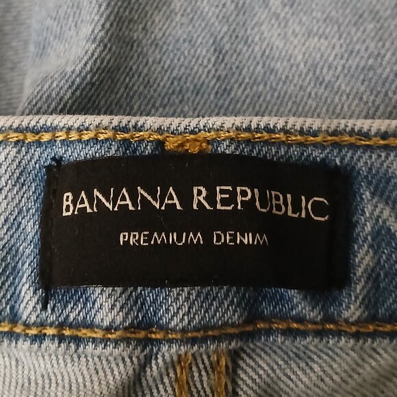 Banana Republic Jeans 28 High Rise Straight Ankle Crop Light Wash Denim - Picture 8 of 10